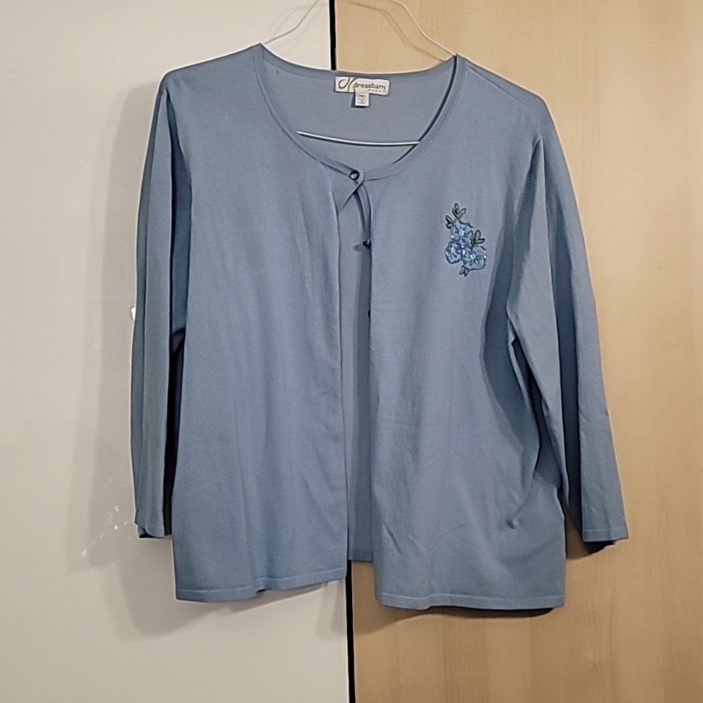 Woman's Dressbarn Woman Lt‎ Blue Sweater 18W Preloved